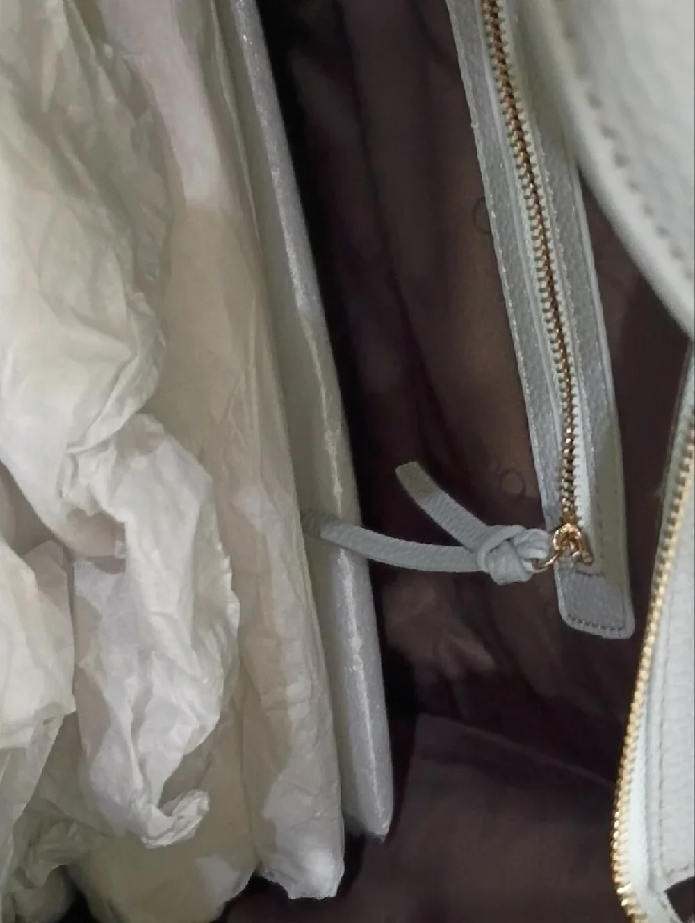 Womens Light Gray Tote Handbag - Designer Style